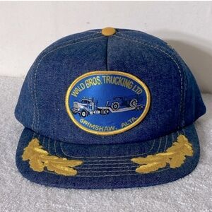 Vintage Denim Wald Bros. Trucking LTD Grimshaw Alta Snap Back Trucker Hat